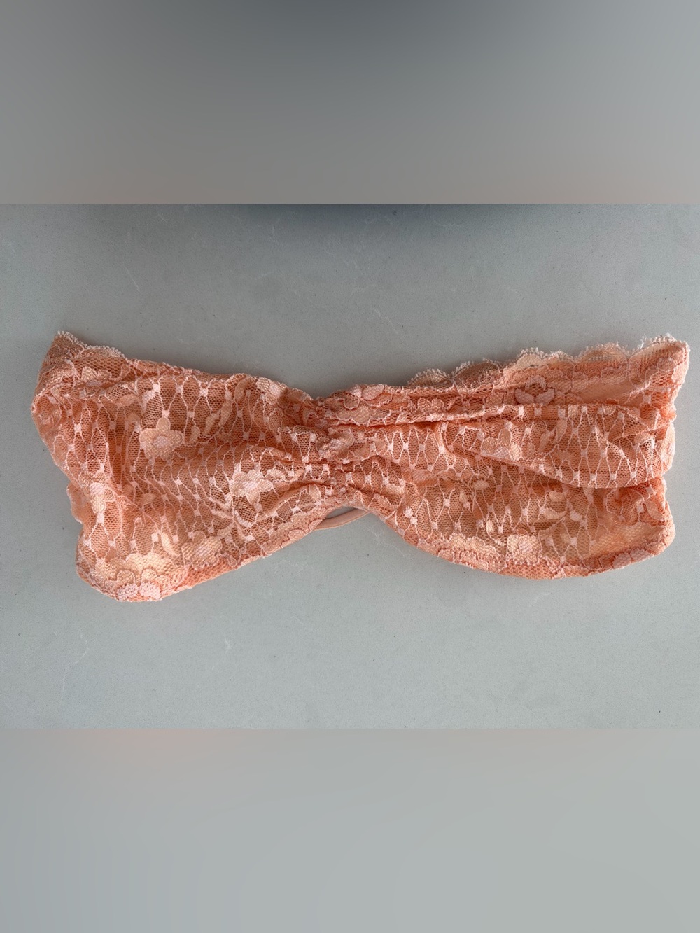 Free People Coral Pink Lace Bandeau Bralette M